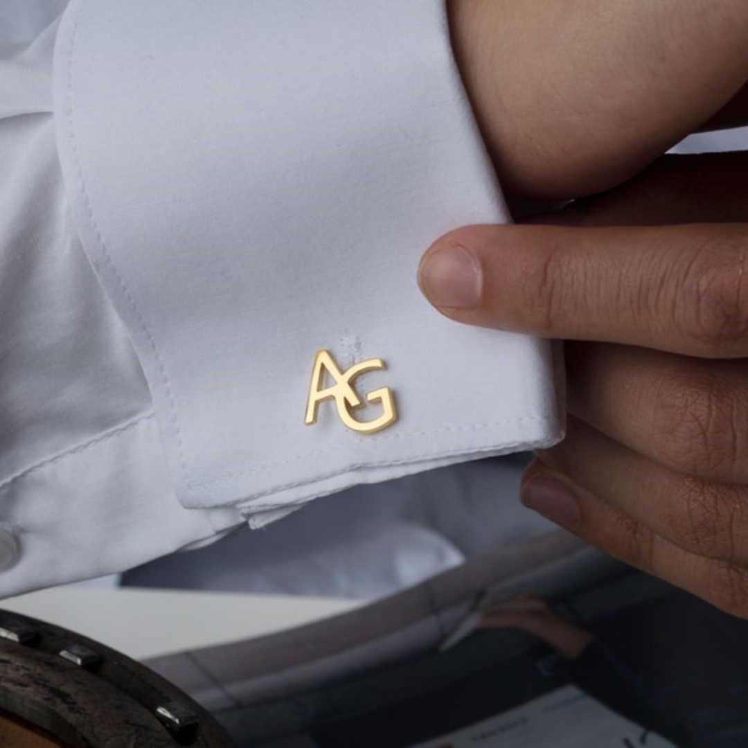 Custom Name Cufflinks for Men  - đánh giá và giá Men Grooming Outfit