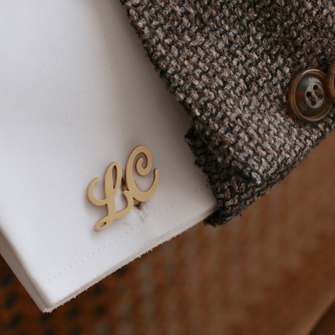 Custom Name Cufflinks for Men  - đánh giá và giá Men Grooming Outfit