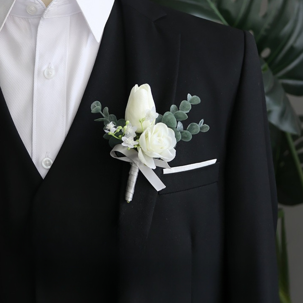 Groom Boutonniere Wedding Deco - đánh giá và giá Men'S Grooming For Marriage