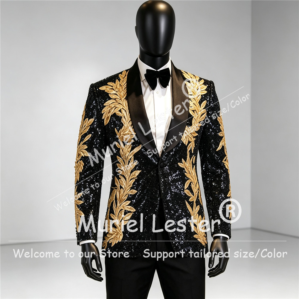 Sparkling Sequin Men's Tuxedo  - đánh giá và giá Men Grooming Outfit