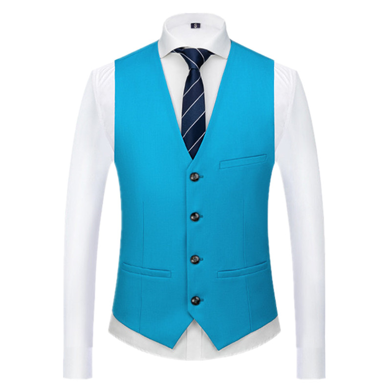 Pure Color Formal Suit Vest Bl - đánh giá và giá Men Grooming Outfit
