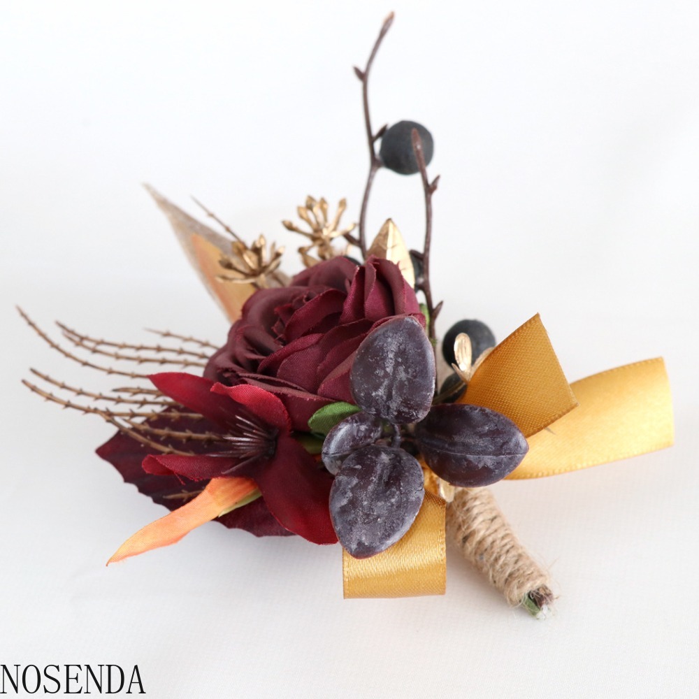 Burgundy Silk Rose Artifical F - đánh giá và giá Men'S Grooming For Marriage